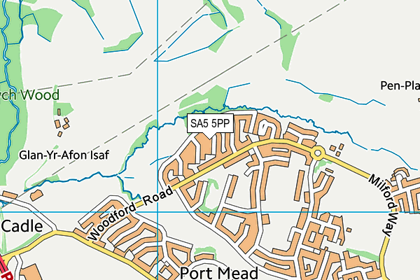 SA5 5PP map - OS VectorMap District (Ordnance Survey)