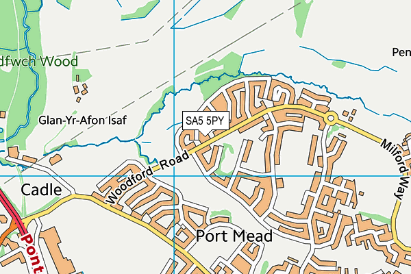 SA5 5PY map - OS VectorMap District (Ordnance Survey)