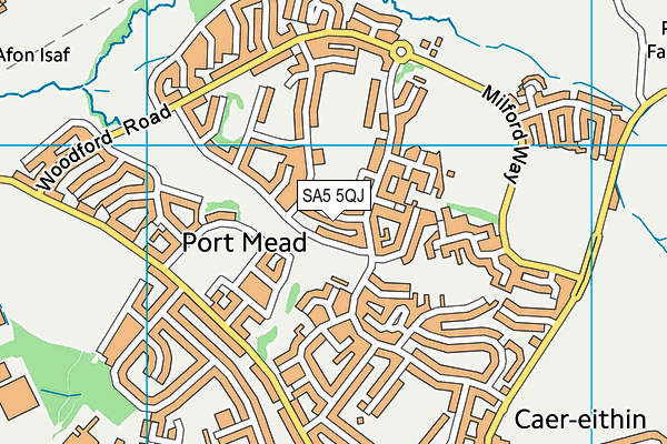 SA5 5QJ map - OS VectorMap District (Ordnance Survey)