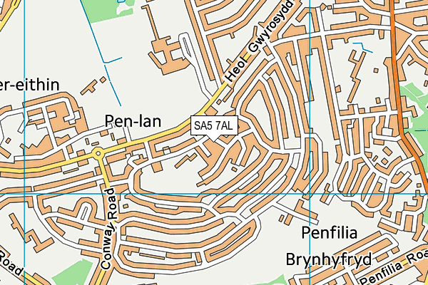 SA5 7AL map - OS VectorMap District (Ordnance Survey)