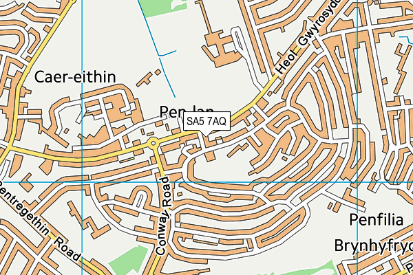 SA5 7AQ map - OS VectorMap District (Ordnance Survey)