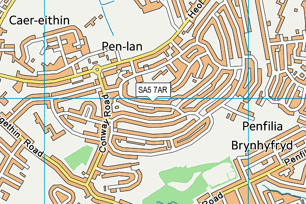 SA5 7AR map - OS VectorMap District (Ordnance Survey)