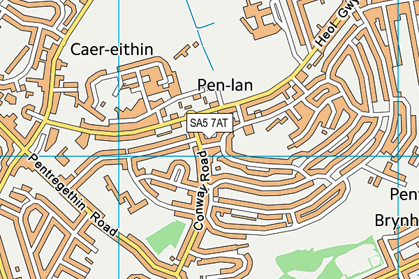 SA5 7AT map - OS VectorMap District (Ordnance Survey)