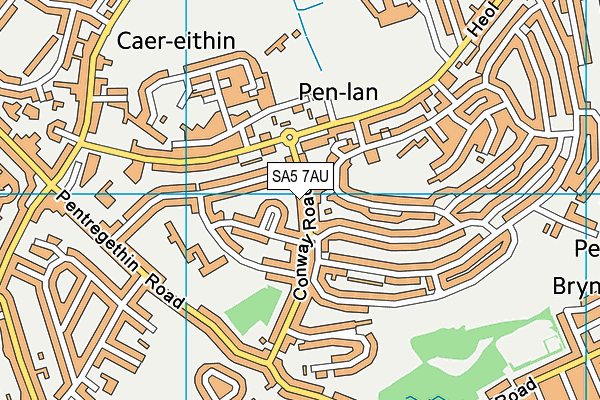 SA5 7AU map - OS VectorMap District (Ordnance Survey)