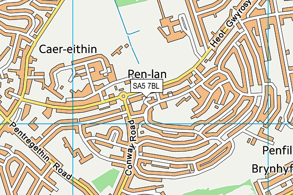 SA5 7BL map - OS VectorMap District (Ordnance Survey)