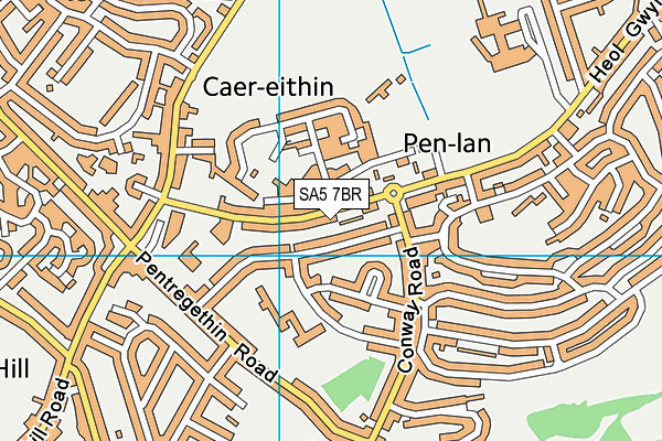 SA5 7BR map - OS VectorMap District (Ordnance Survey)