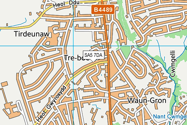 SA5 7DA map - OS VectorMap District (Ordnance Survey)