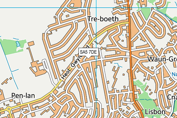 SA5 7DE map - OS VectorMap District (Ordnance Survey)