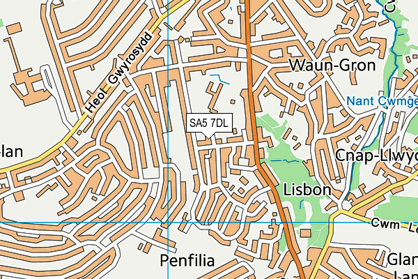 SA5 7DL map - OS VectorMap District (Ordnance Survey)