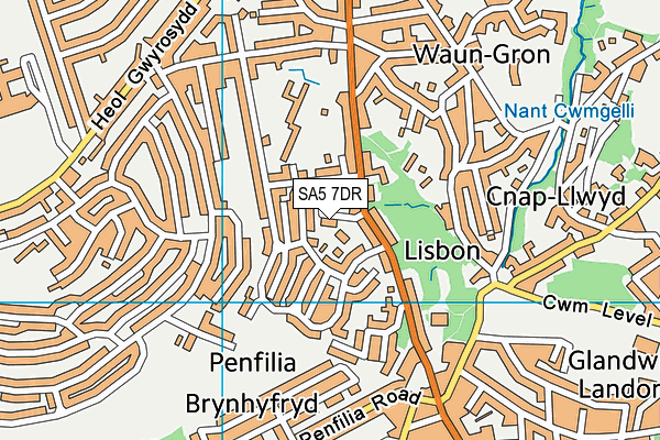 SA5 7DR map - OS VectorMap District (Ordnance Survey)