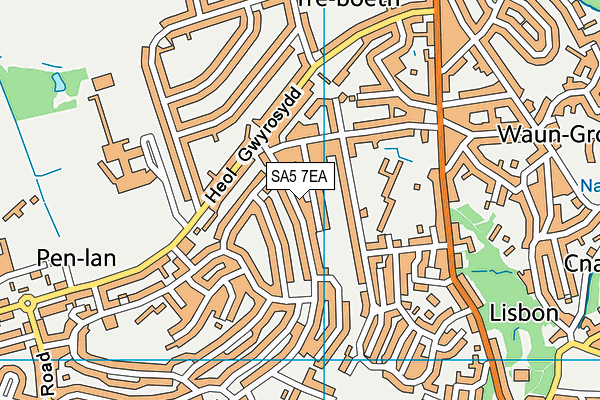 SA5 7EA map - OS VectorMap District (Ordnance Survey)