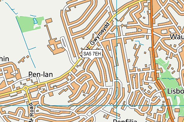 SA5 7EH map - OS VectorMap District (Ordnance Survey)