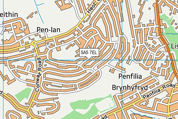 SA5 7EL map - OS VectorMap District (Ordnance Survey)