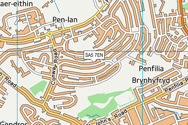 SA5 7EN map - OS VectorMap District (Ordnance Survey)