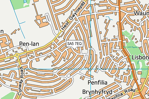 SA5 7EQ map - OS VectorMap District (Ordnance Survey)