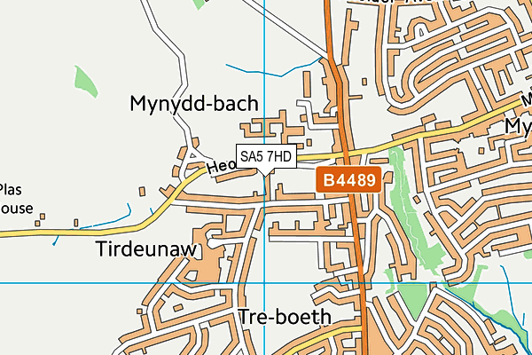 SA5 7HD map - OS VectorMap District (Ordnance Survey)