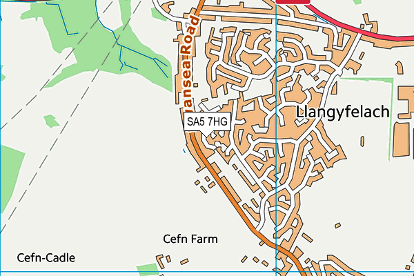 SA5 7HG map - OS VectorMap District (Ordnance Survey)