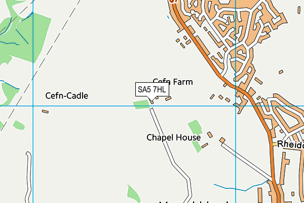 SA5 7HL map - OS VectorMap District (Ordnance Survey)