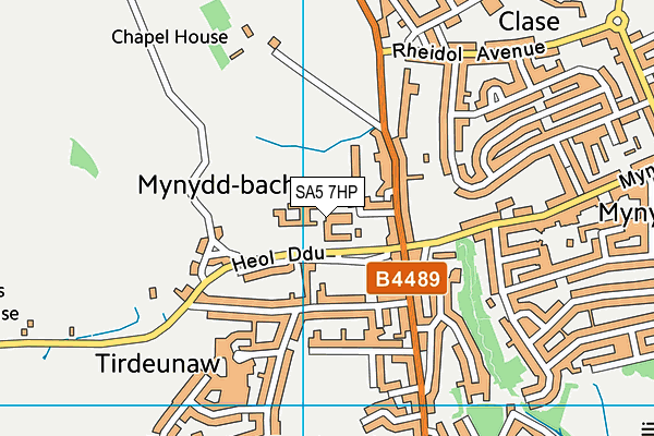 Ysgol Gynradd Gymraeg Tirdeunaw map (SA5 7HP) - OS VectorMap District (Ordnance Survey)