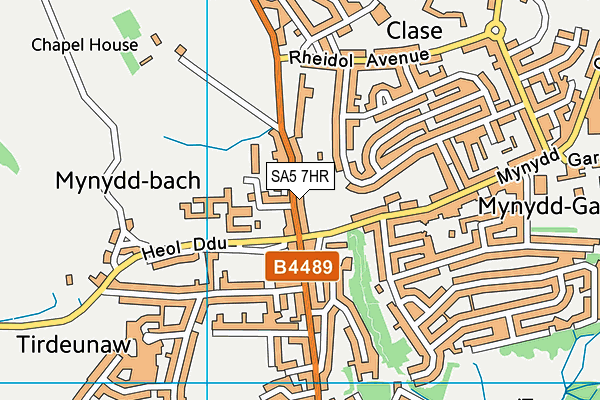 SA5 7HR map - OS VectorMap District (Ordnance Survey)