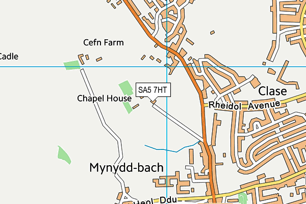 SA5 7HT map - OS VectorMap District (Ordnance Survey)