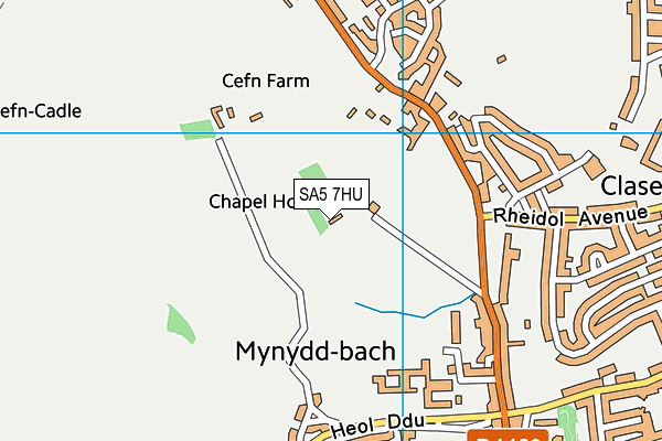 SA5 7HU map - OS VectorMap District (Ordnance Survey)