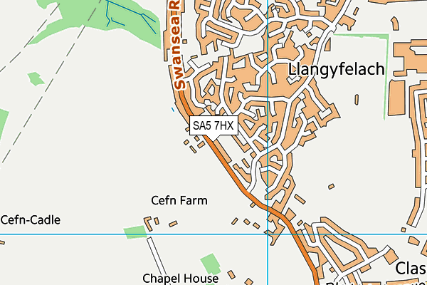 SA5 7HX map - OS VectorMap District (Ordnance Survey)