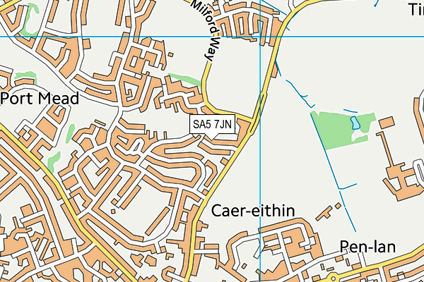 SA5 7JN map - OS VectorMap District (Ordnance Survey)