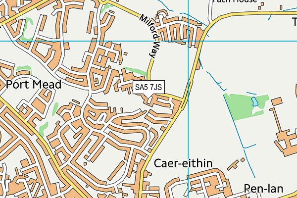 SA5 7JS map - OS VectorMap District (Ordnance Survey)