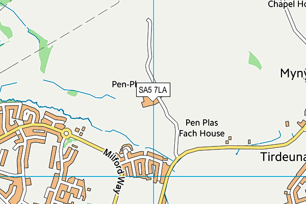 SA5 7LA map - OS VectorMap District (Ordnance Survey)