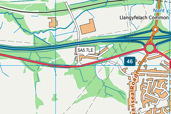 SA5 7LE map - OS VectorMap District (Ordnance Survey)