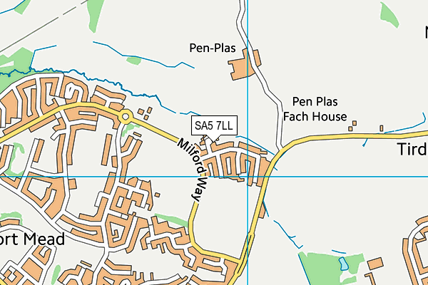 SA5 7LL map - OS VectorMap District (Ordnance Survey)