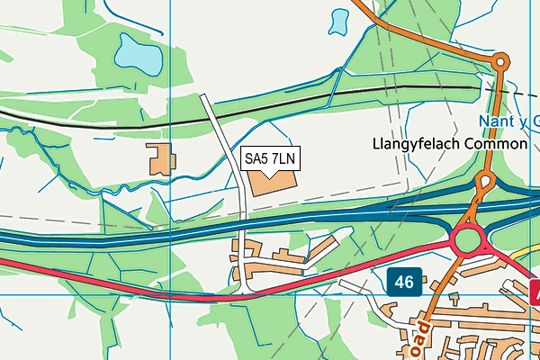 SA5 7LN map - OS VectorMap District (Ordnance Survey)