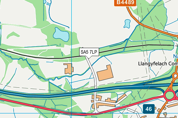 SA5 7LP map - OS VectorMap District (Ordnance Survey)