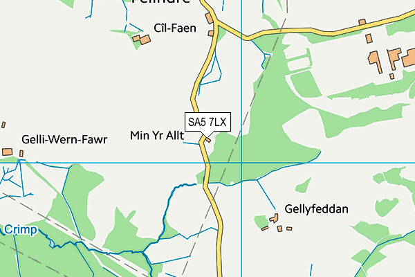 SA5 7LX map - OS VectorMap District (Ordnance Survey)