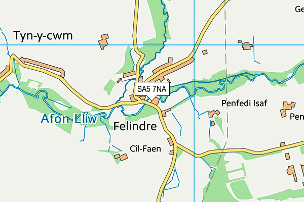 SA5 7NA map - OS VectorMap District (Ordnance Survey)