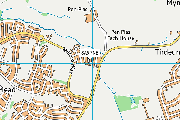 SA5 7NE map - OS VectorMap District (Ordnance Survey)