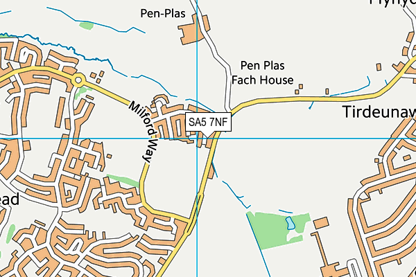 SA5 7NF map - OS VectorMap District (Ordnance Survey)