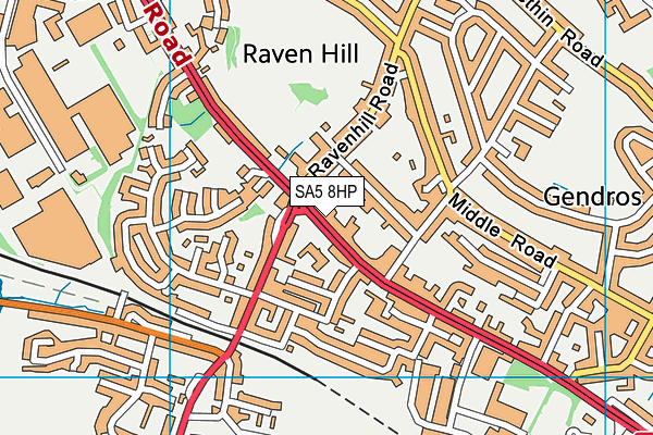 SA5 8HP map - OS VectorMap District (Ordnance Survey)