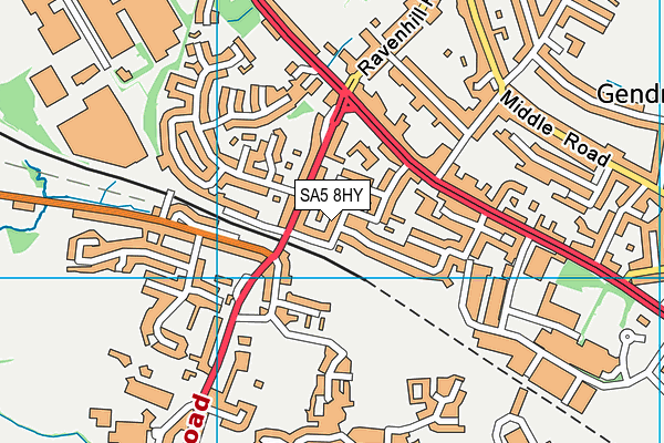 SA5 8HY map - OS VectorMap District (Ordnance Survey)