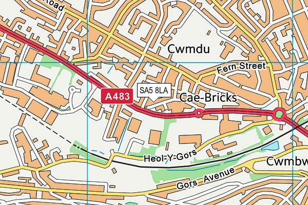 SA5 8LA map - OS VectorMap District (Ordnance Survey)