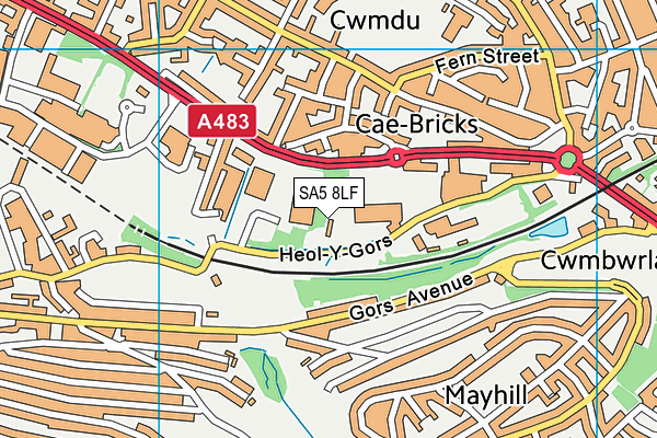 SA5 8LF map - OS VectorMap District (Ordnance Survey)