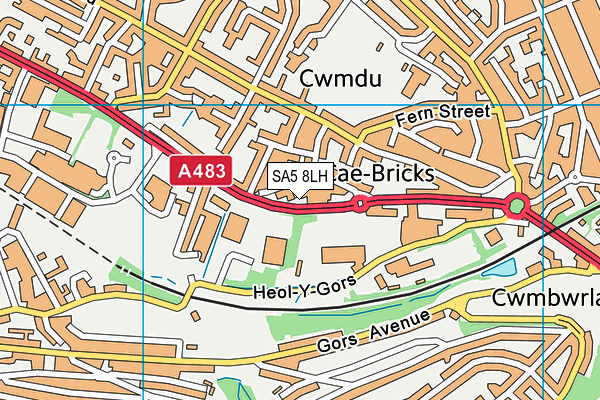 SA5 8LH map - OS VectorMap District (Ordnance Survey)