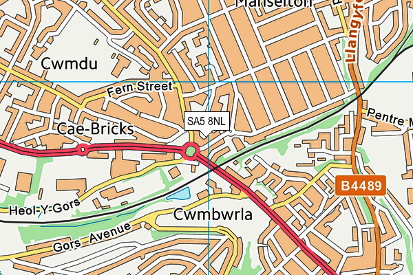 SA5 8NL map - OS VectorMap District (Ordnance Survey)