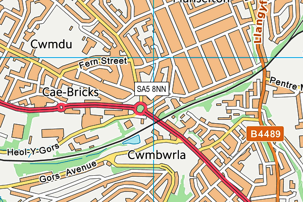 SA5 8NN map - OS VectorMap District (Ordnance Survey)