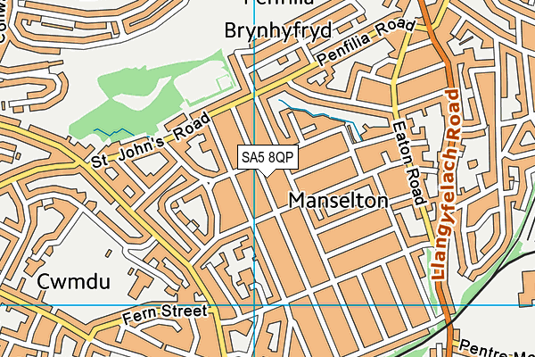 SA5 8QP map - OS VectorMap District (Ordnance Survey)