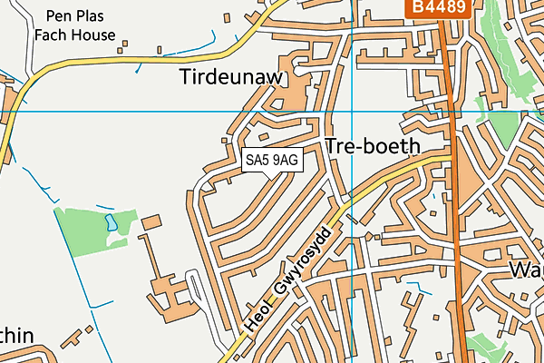 SA5 9AG map - OS VectorMap District (Ordnance Survey)