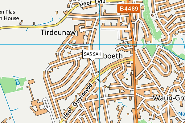 SA5 9AH map - OS VectorMap District (Ordnance Survey)