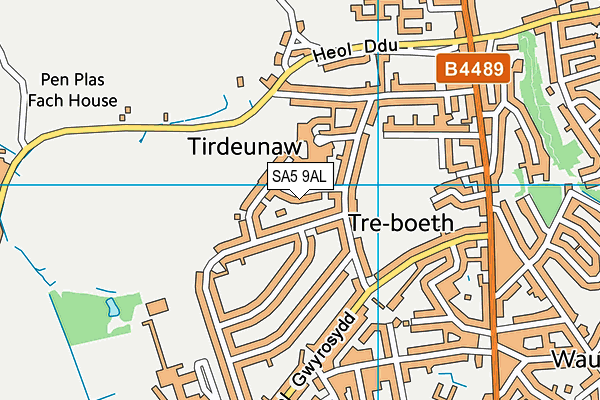 SA5 9AL map - OS VectorMap District (Ordnance Survey)