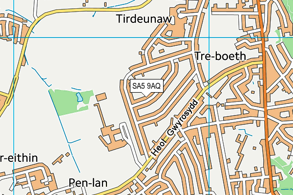 SA5 9AQ map - OS VectorMap District (Ordnance Survey)